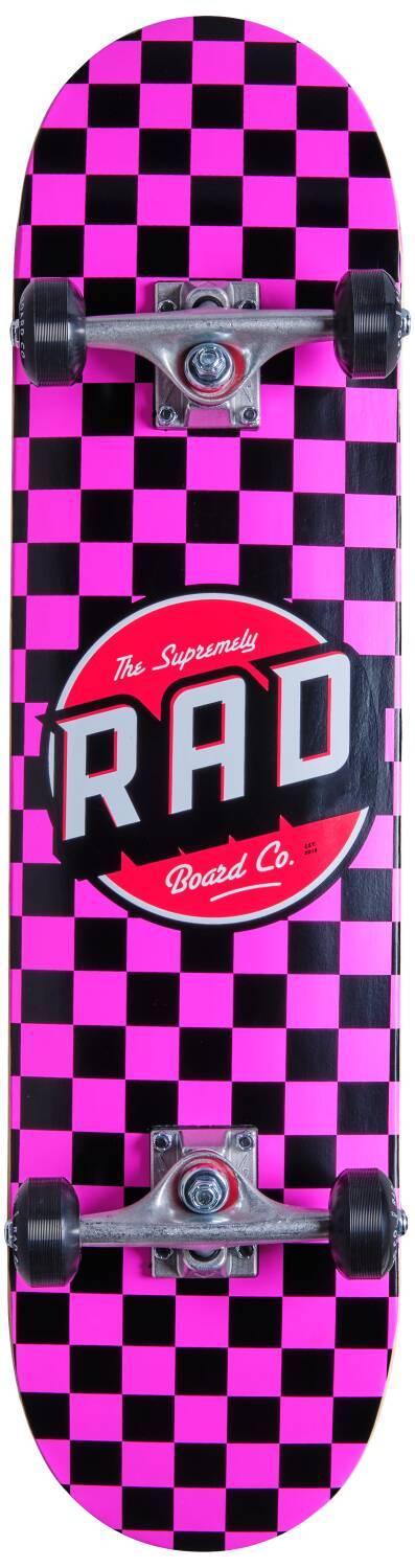 RAD Checkers Komplett Skateboard Rosa 7.5″