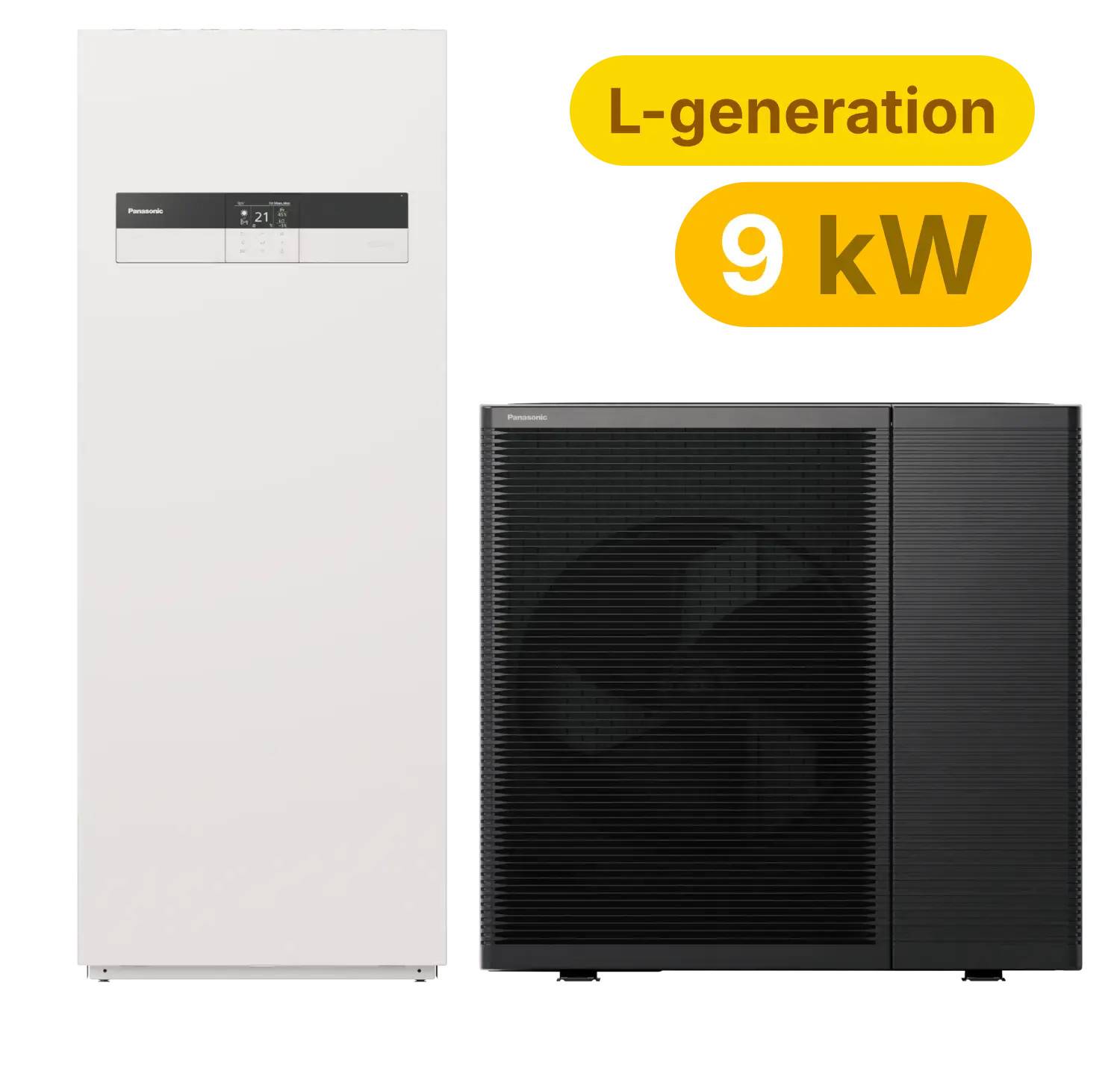 Panasonic L-gen. Luft vand Monoblok, All in One 9kW