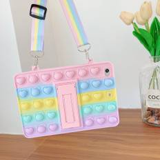 Trolsk Kids Case med strop - Bubble Rainbow (iPad 11/iPad 11/iPad 10,9 (2022))