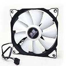 KLJGNCKM 4-stifts 120 mm datorfodral fläkt tyst 12 cm fläkt CPU-kylning RGB tyst PC Cooler Case fans 12 V justera fläkthastigheten (6 st)