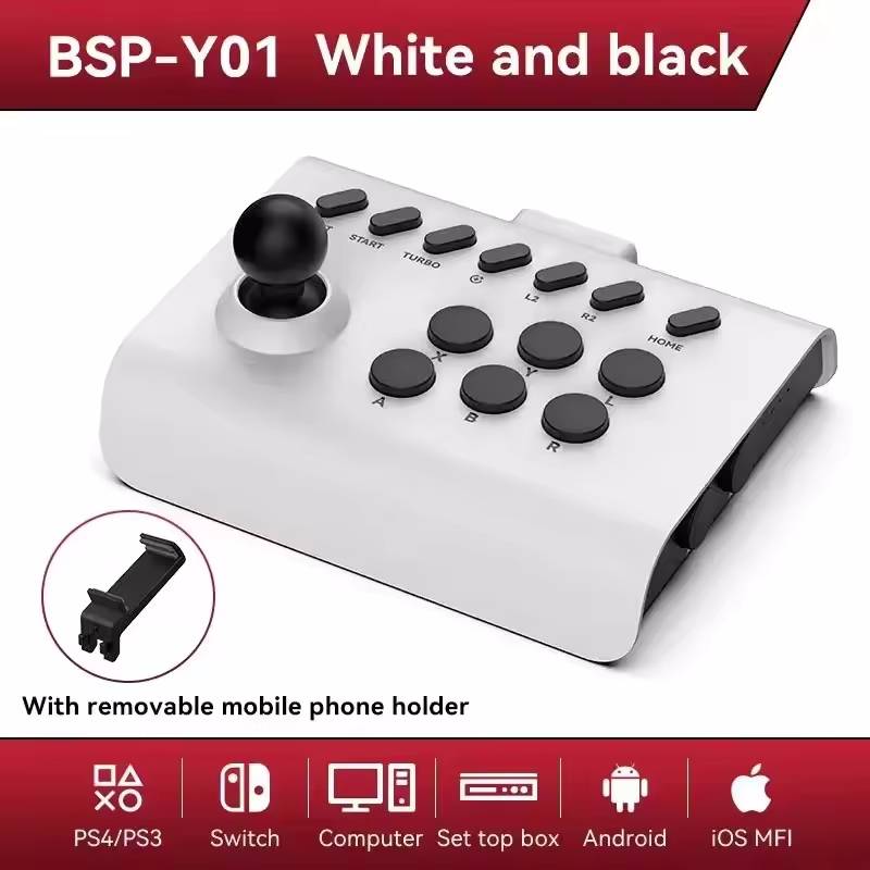 Arcade Gamepad Bluetooth Controller For Switch PS4 PS3 Mobile Android IOS iPhone PC TV Joystick Wireless Gaming Control Game Pad
