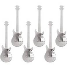 Mini Guitar Spoon Colorful 304 Stainless Steel Tea Spoon Coffee Honey Spoons In Bulk