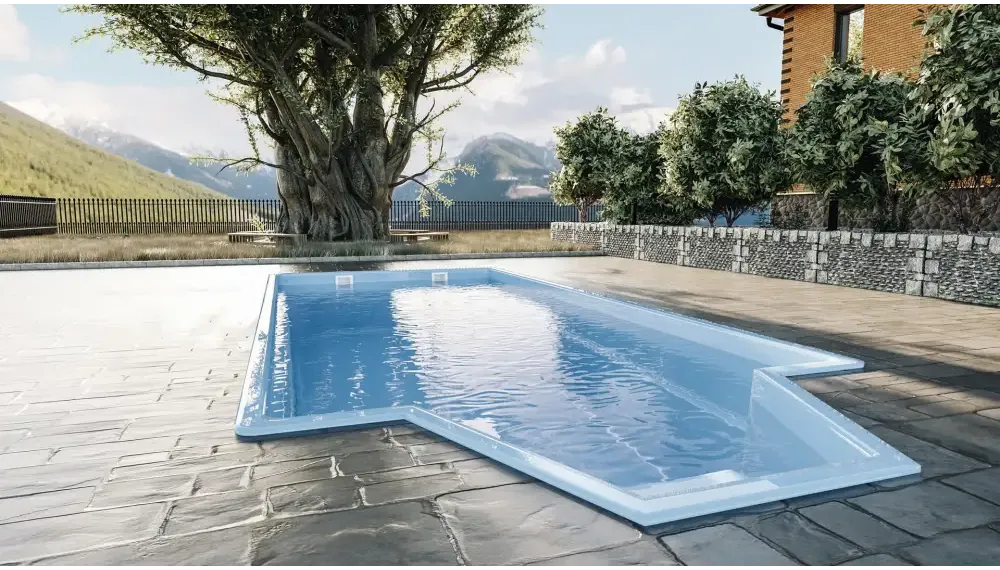 Glasfiberpool Grenada 700 7,00m x 3,00m x 1,52m