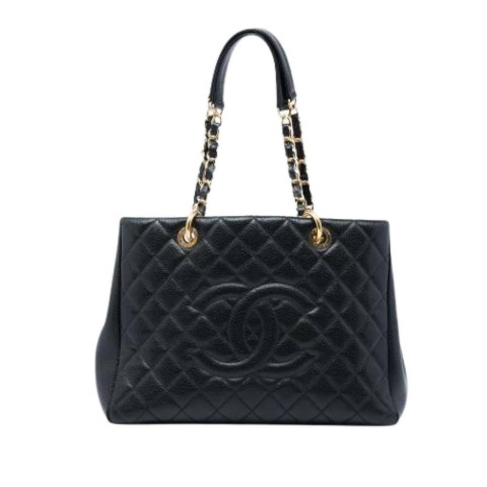 Chanel Vintage Pre-owned The Grand Shopping Tote - Vintage - Dame - Sort - ONE SIZE - Læder