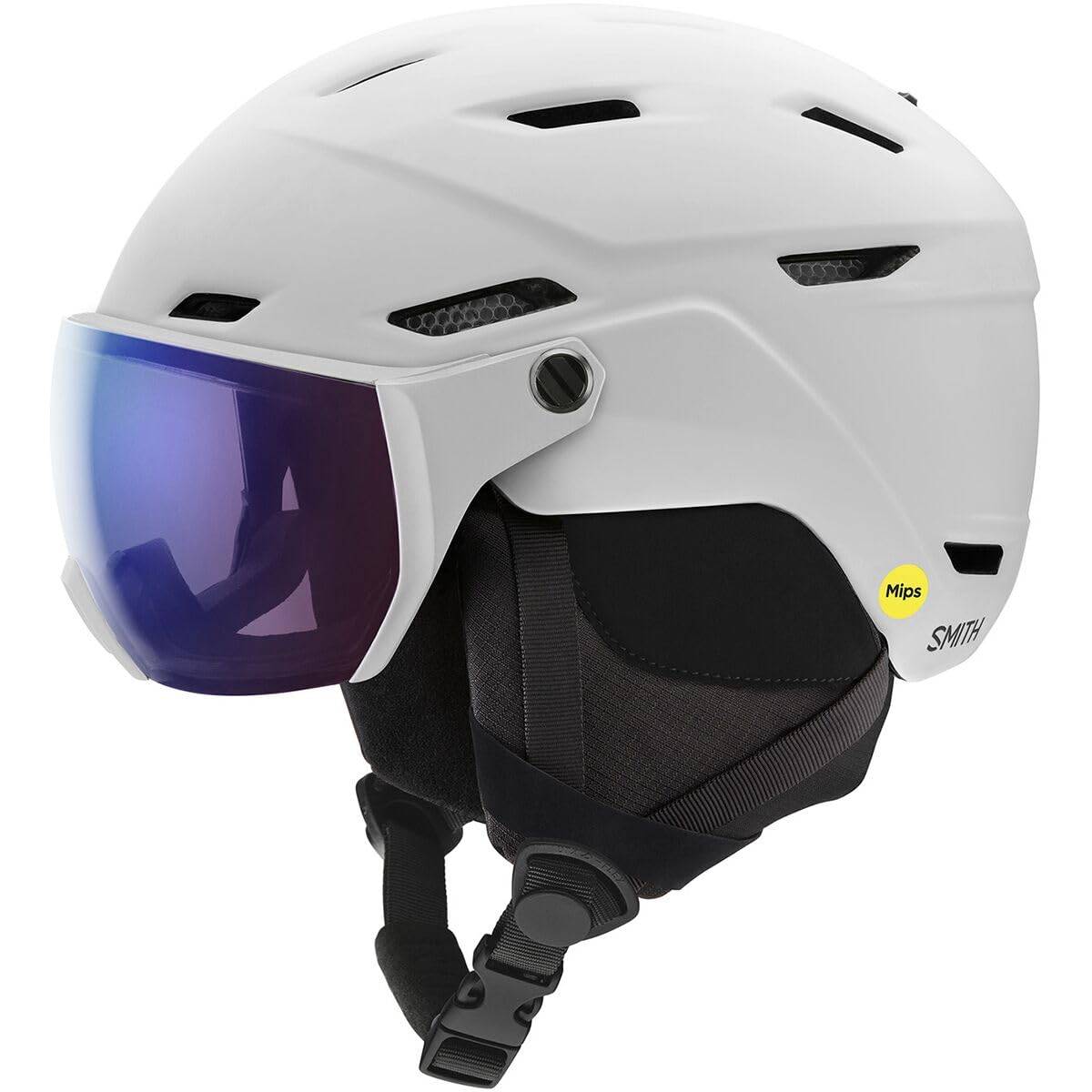 SMITH Survey MIPS Snowboard Helmet with Goggles White Photochromic Rose Large Built-in (Matte (ChromaPop Flash))