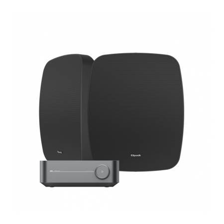 Klipsch RSM-525 i svart med Wiim Amp, utomhuspaket