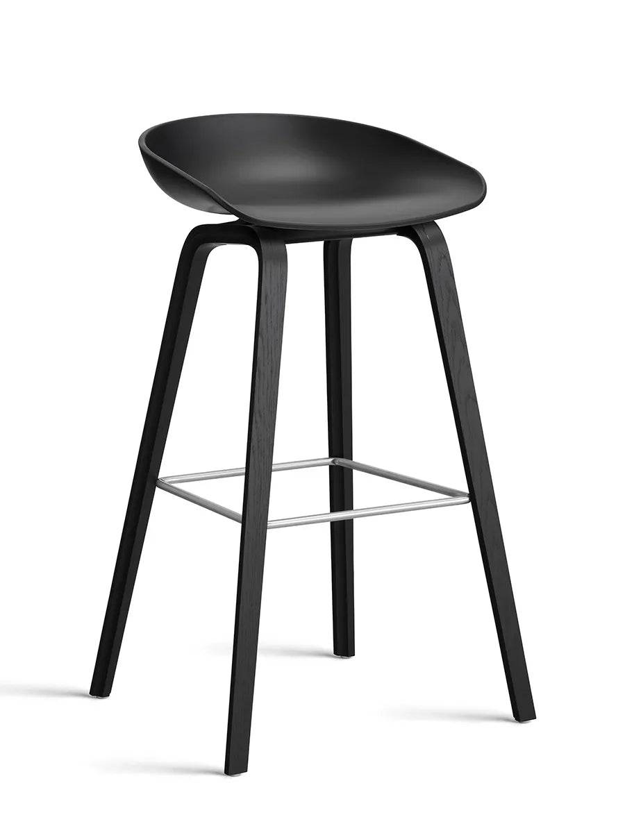 About a Stool AAS32 fra Hay Høj - B 50 x D 46 x H 74-85 cm / Sort / Sortbejdset eg - Jacobsen Plus
