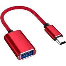 5 -stifts b-kabel hane till usb 3.0 hona metallsladdadapter micro b usb förlängningskabel för bil mp4 mini usb 3.0 to mikro usb-b otg
