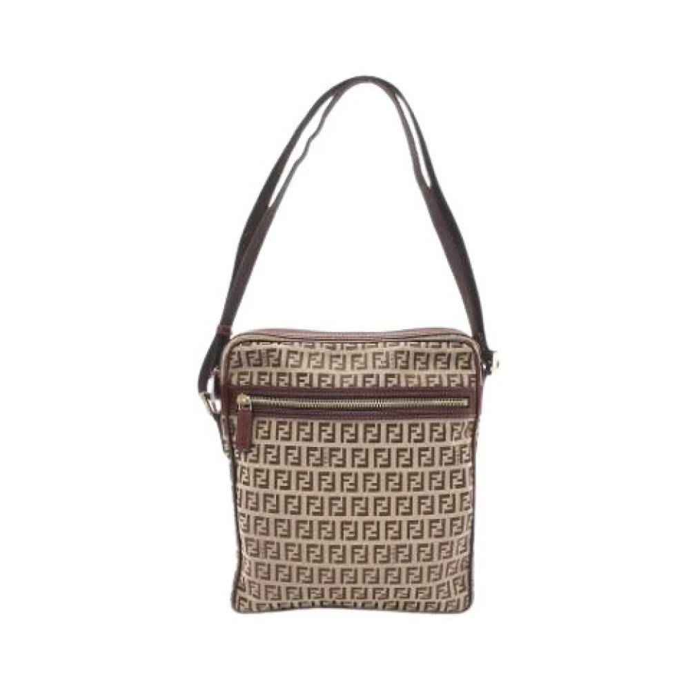 Fendi Vintage - Pre-owned Canvas Crossbody Bag Vintage - Dam - ONE Size - Läder
