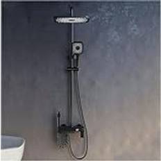 shower head Duschsystem, Termostatiskt duschsystem med regnduschhuvud och handhållen väggmonterad, temperaturdisplay, högtrycksregnduschkran Fixture Combo Set med badkarsblandare och ekonomisk shower