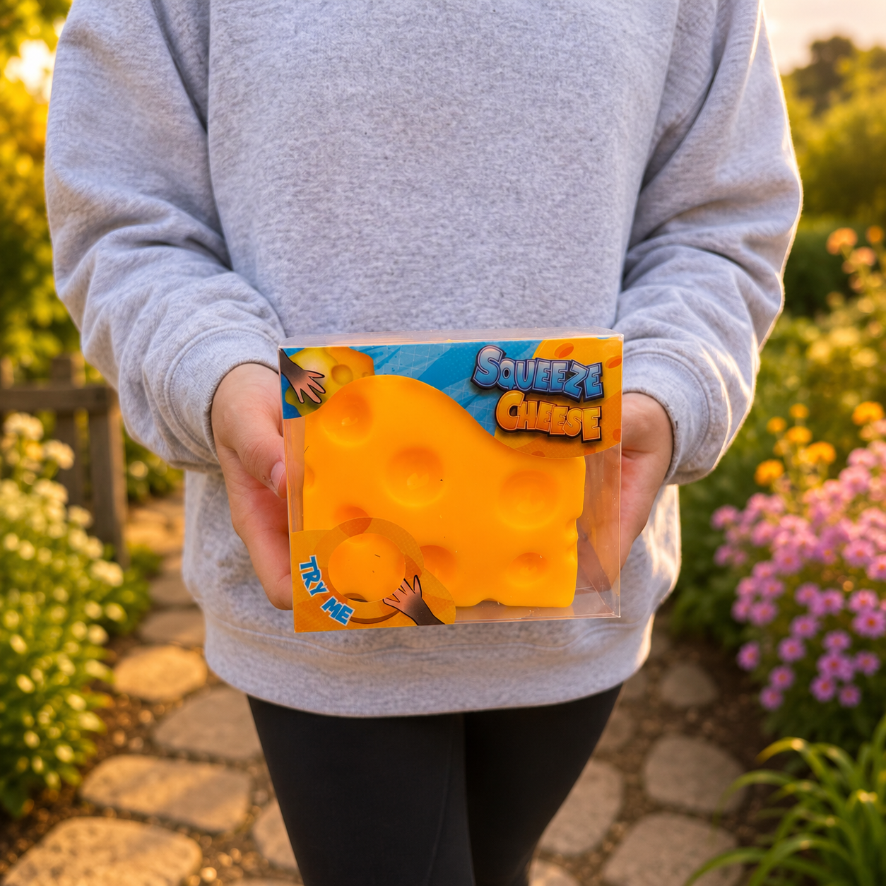Jumbo cheese Squishy 10x10 cm.