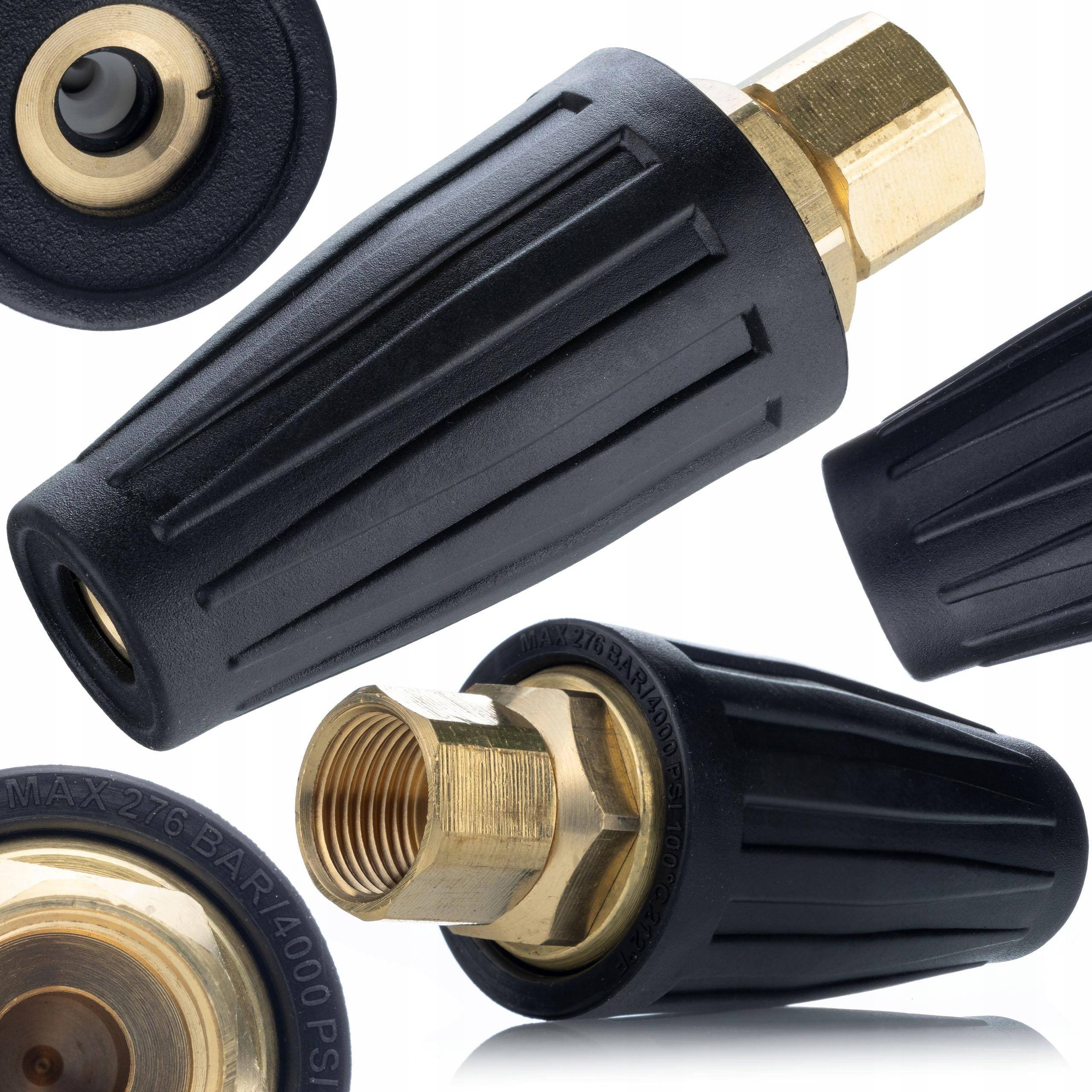 Rosfix Turbomunstycke Roterande för Högtryckstvätt Karcher HD HDS – Kapacitet 276 Bar | Keramisk Insats | Gänga M18x1,5