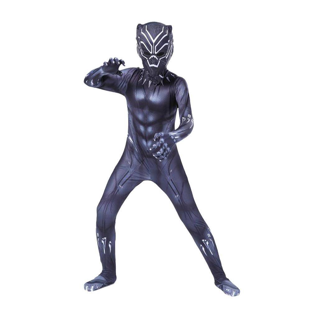 Marvel Black Panther Kostym Bodysuit Vuxen Barn Halloween Cosplay Jumpsuit Set cm
