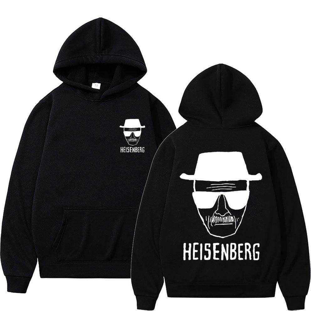 Breaking Bad Walter White Heisenberg Dubbelsidig Tryckt Huvtröja Herr Dam Vintage Populära Rock Huvtröjor Man Svarta Träningshoodies cm beige