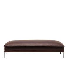 Fogia - Jord Pall Stor 95x142,5, Oljad Ek, Läder Elmosoft - Sittpallar - Luca Nichetto - Brun - Läder/Metall/Trä