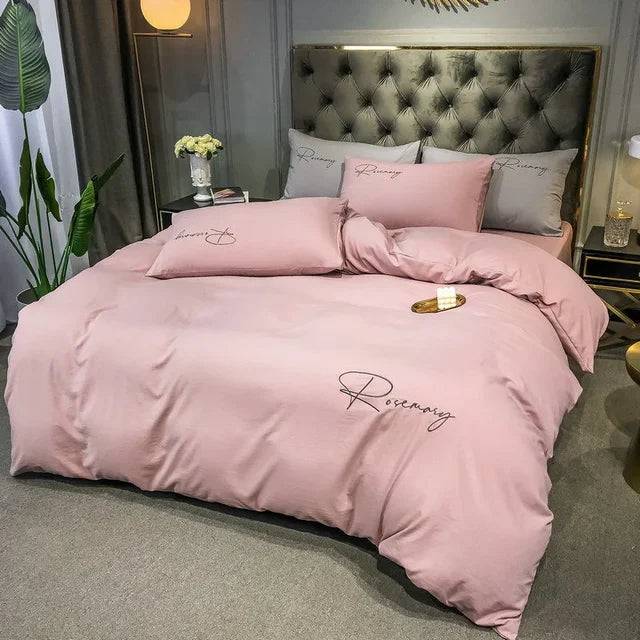 EmbroiLux Sängkläder - Elegant Lyxigt Sängöverkast med Broderidesign - 12 / 180x220cm