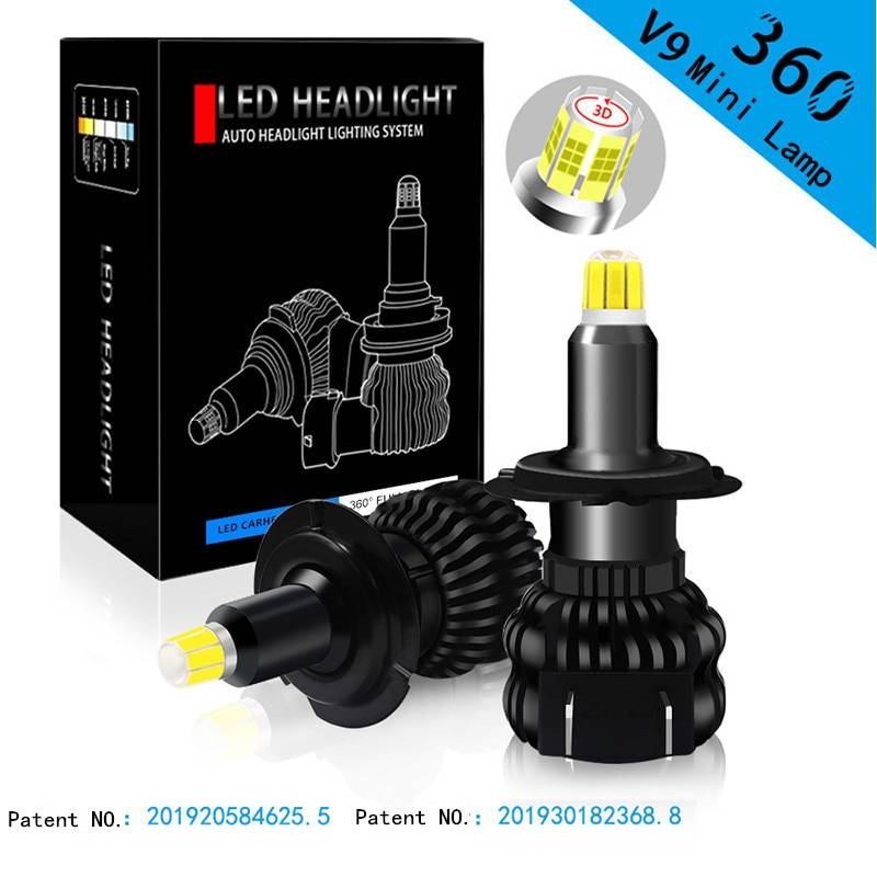 Mini högeffekt 16000lm billampor 360 graders diod autolampa h1 h7 led h8 h11 hb3 9005 hb4 9006 16 sidor 3d led strålkastare - H1