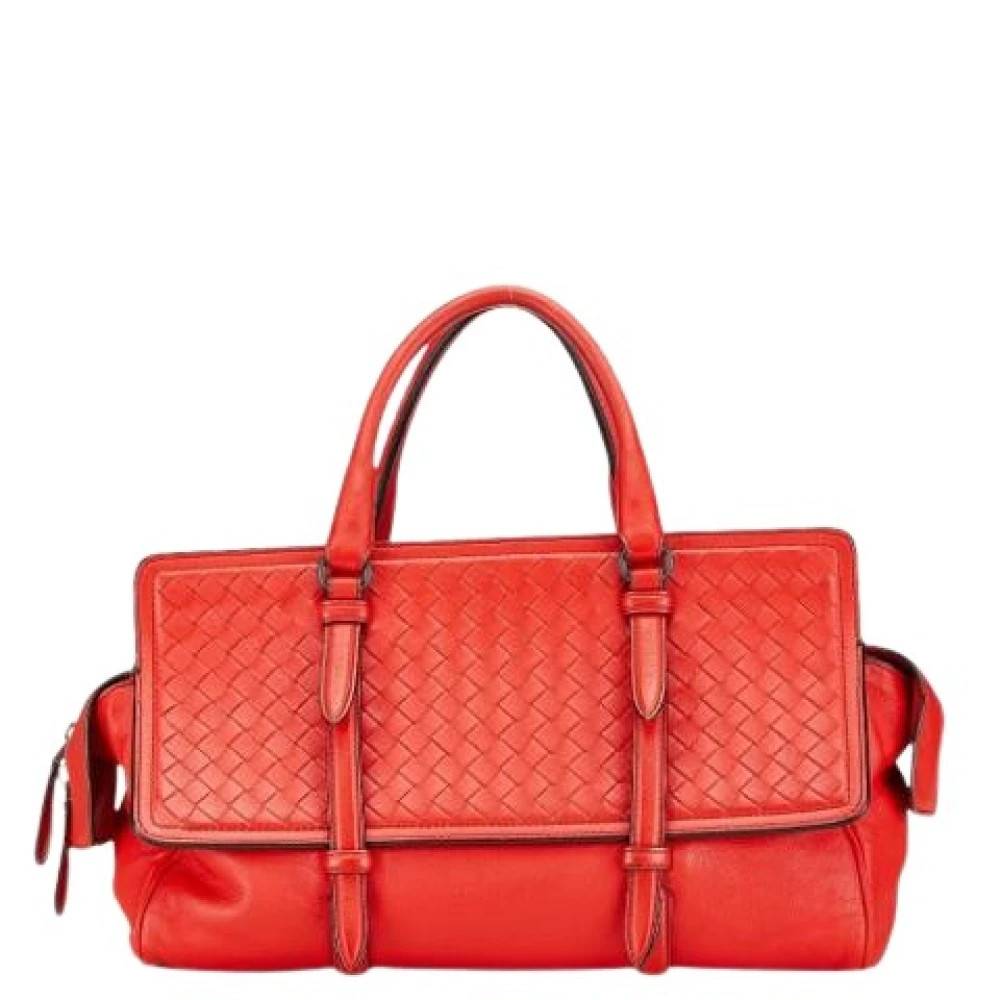 Bottega Veneta Vintage Pre-owned Læder Håndtaske - Vintage - Dame - Rød - ONE SIZE - Læder