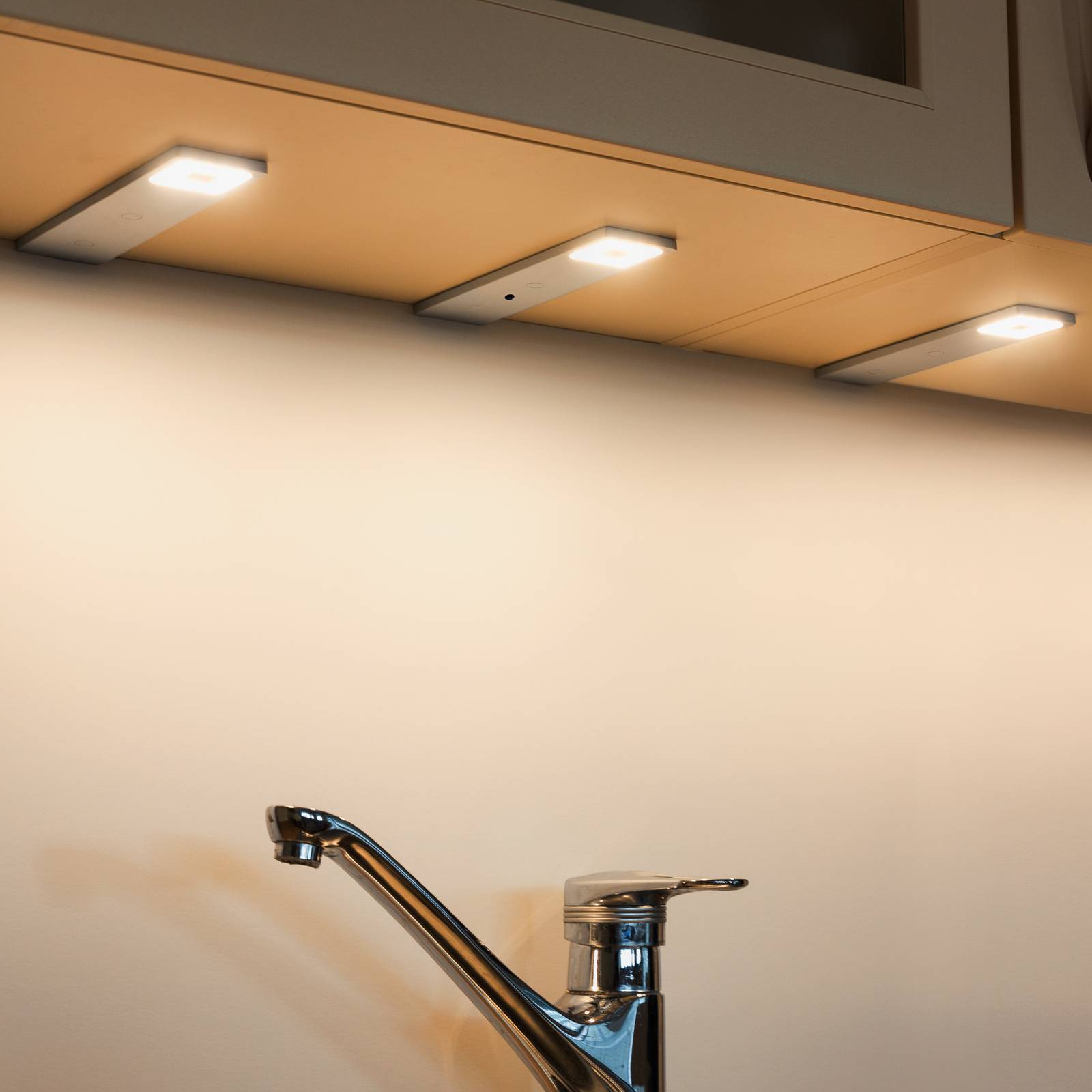 Heitronic LED-möbelarmatur Imola, 3-pack Imola, Aluminium / grå / zink, Kök, Syntetmaterial, Modern, Underskåpsbelysning