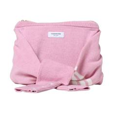 Thom Browne, Taske, Herre, Lyserød, ONE SIZE, Cashmere, Stribet Cashmere Kosmetik Taske