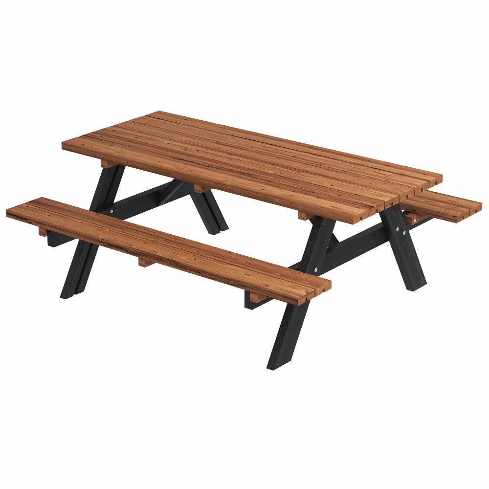 Bord-/bænkesæt - 177 cm - Sort ThermoWood®.