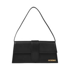 Jacquemus, Tasker , Dame, Sort, ONE SIZE, Læder, Lang lædertaske med aftagelig rem