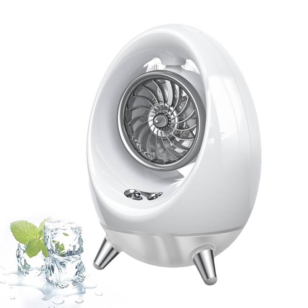 Bærbart klimaanlæg til personlig afkøling, personlig klimaanlægsventilator med 4 hastigheder og justerbare ventilatorblade, USB genopladelig