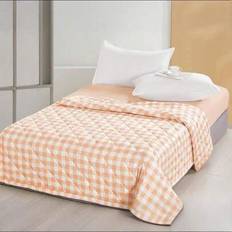 Lightweight Summer & Early Spring Versatile Quilted Bedspread - Cotton With Padding, AC Quilt, Bedspreads, Single/Double Bed Size, Floral Pattern, Pla - KH007 - 160*200CM,200*220CM
