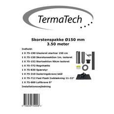 TermaTech Skorstenspakke Ø150 mm - 3,5 meter