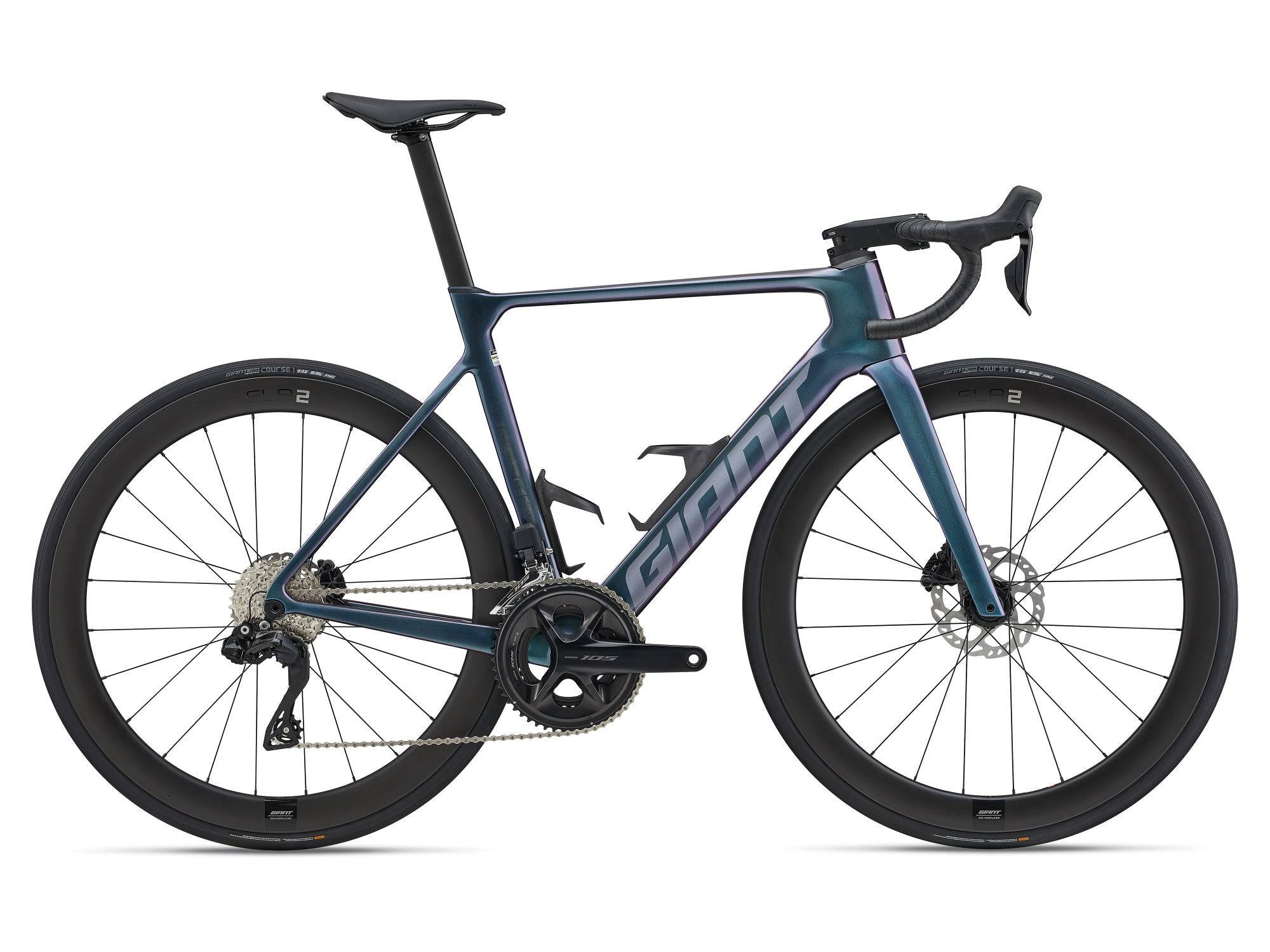 Giant Propel Advanced 1 2025 - Shimano 105 Di2 2x12sp - Giant SLR 2 50 Carbon Disc - 030 / XL / Blue Dragonfly