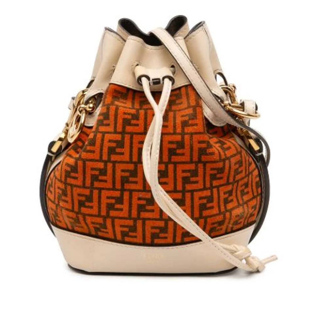 Fendi Vintage Pre-owned Vintage Bucket Bag - Vintage - Dame - Orange - ONE SIZE - Uld