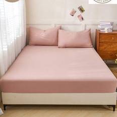 1pc Solid Color Dusty Pink Fitted Sheet, Mattress Protector, Mattress Cover For Bed, Bed Sheet, Soft And Breathable, For All Size Bed -Twin, Full, Kin - Dusty Pink - Multi-size