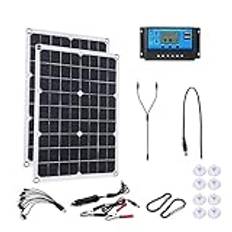 12 volt/24 volt solpanelsats 500W solpanel 18V Solcell 100A Controller Solar for telefon Rv Billaddare utomhusbatteri för Off Grid-applikationer(With controller)