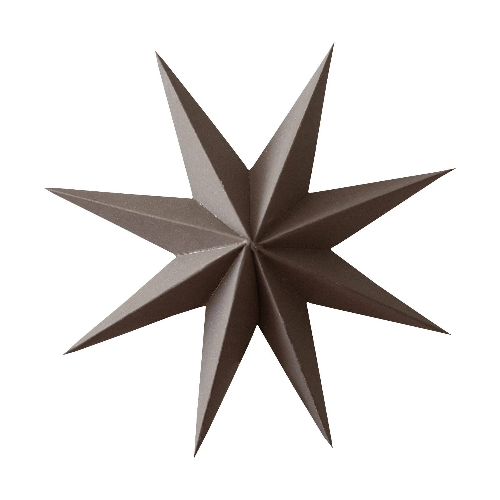 DBKD Paper winter star dekorationshänge Brown, medium, Ø14 cm