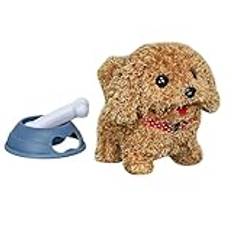 Realistisk Puppy Robot, Kids Robot Dog - Elektronisk fylld gårobotvalp med ben,Söta gosedjur småbarnsleksaker, husdjursvård låtsaslekset för barn och småbarn