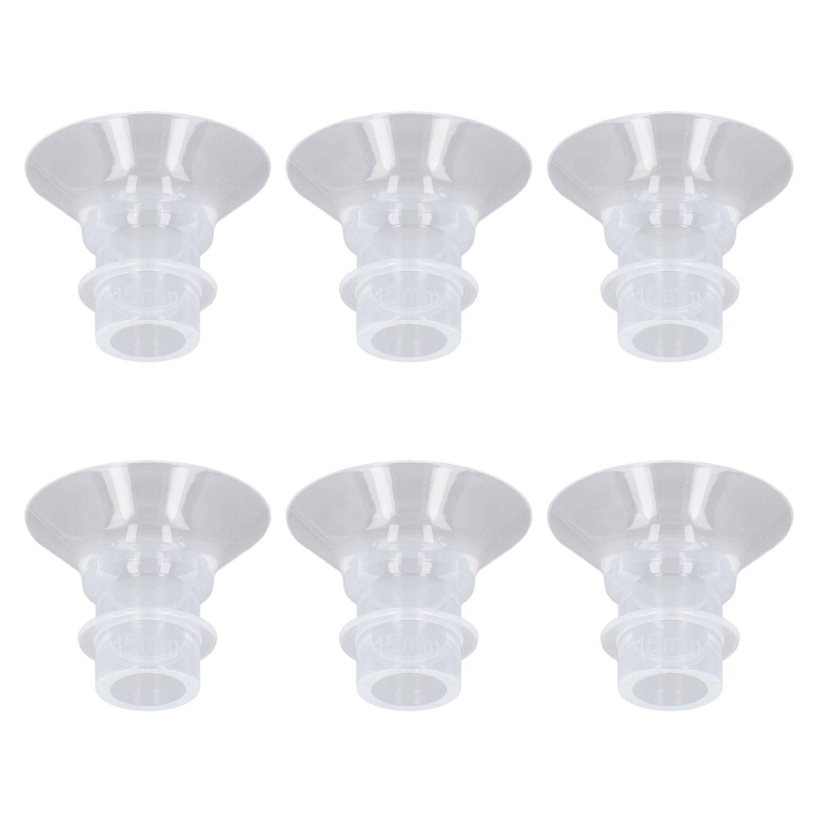 6 st flänsinsatser handsfree bröstpump bärbar portabel Spectra 24 mm sköldar flänsar 15 mm / 0,6 tum