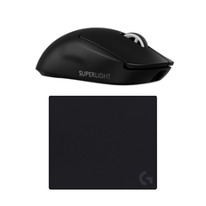 Logitech - G640 Large Cloth Gaming Mouse Pad & G Pro X Superlight 2 Lightspeed - Bundle - Fri fragt og klar til levering - Prismatch