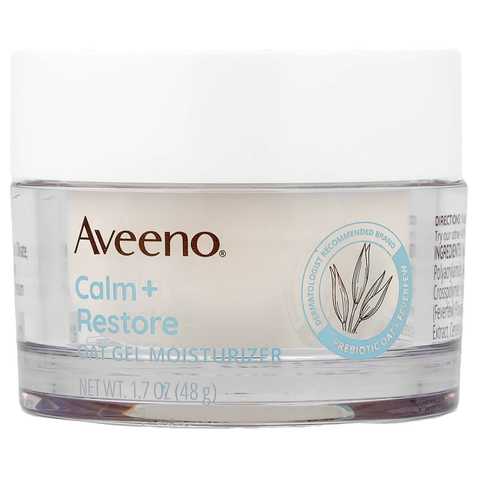 Aveeno, Lugn + Återställande, Havregel Fuktkräm, Känslig Hud, Parfymfri, 50 ml (48 gram) white