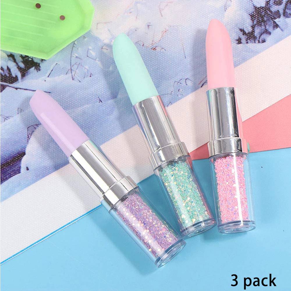 Lipstick Shape Diamond Painting Pen 5D Diamond Painting Tool Tip Diamond Pen for DIY Crafts Cross Stitch Accessories