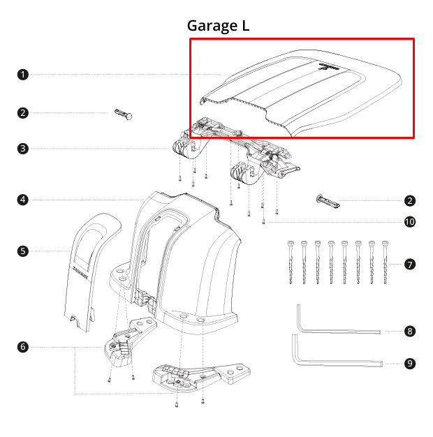 Segway Navimow Front Cover til Garage L  - Segway Navimow