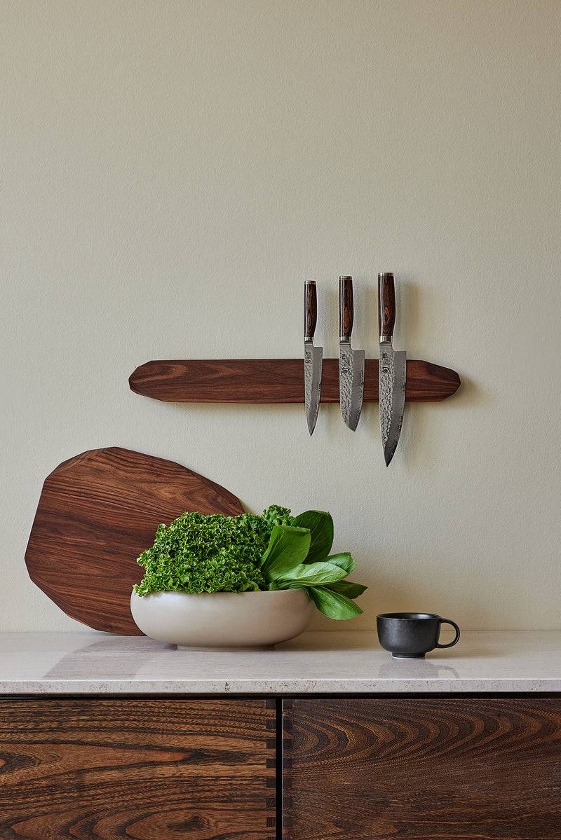 Knivmagnet, 60 CM - valnøddetræ