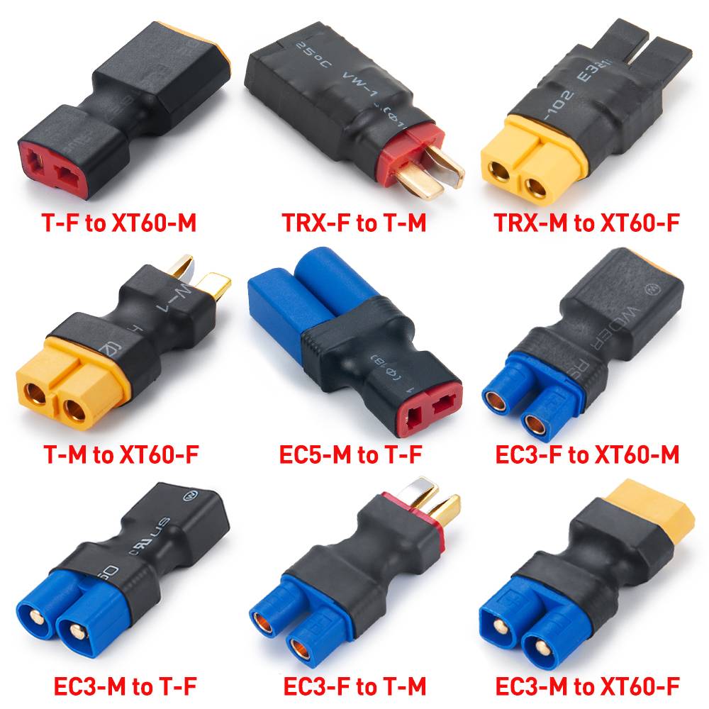 AXSPEED Adapter T TRX EC3 EC5 to XT60 T Deans Female Male Connectors Banana Plug RC Lipo Battery Control Parts