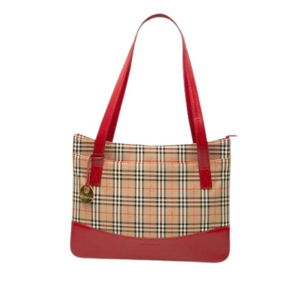 Burberry Vintage - Pre-owned Vintage Haymarket Check Tote Vintage - Dam - ONE Size - Läder