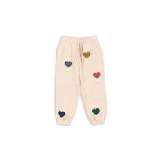 Konges Sløjd Lou Mjukisbyxor Multi Heart  Lou Terry Sweat Pants Ocs Multi Heart 2 Y  Krämfärgad  2 år  kvinna