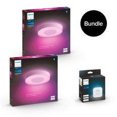 Philips Hue - 2x Infuse Stor Loftslampe & Bridge - Bundle - Fri fragt og klar til levering - Prismatch