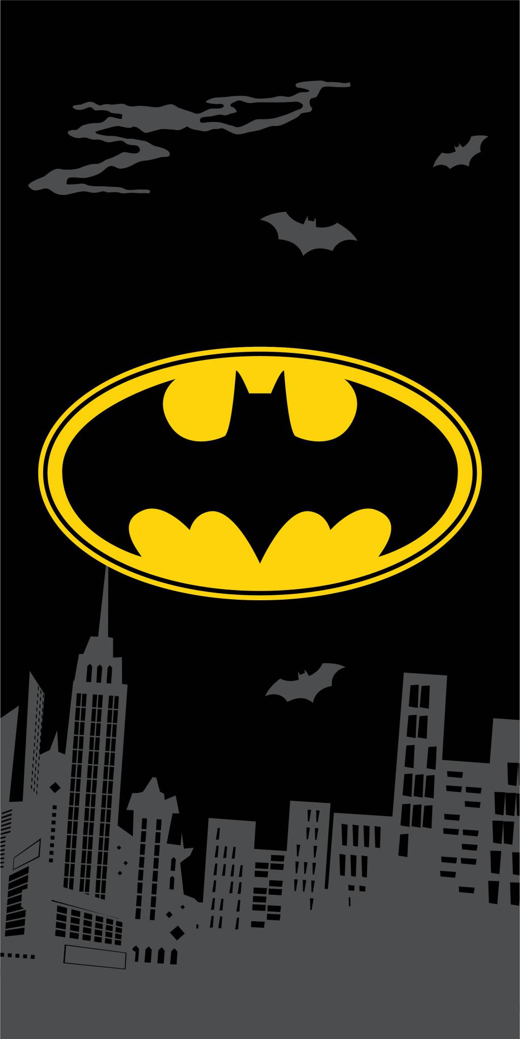 Batman The Emblem badhandduk, strandhandduk 70x140 cm