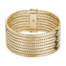 Geneve armbånd i 14 karat guld, 21 cm og 4 rækker (30,0 mm)