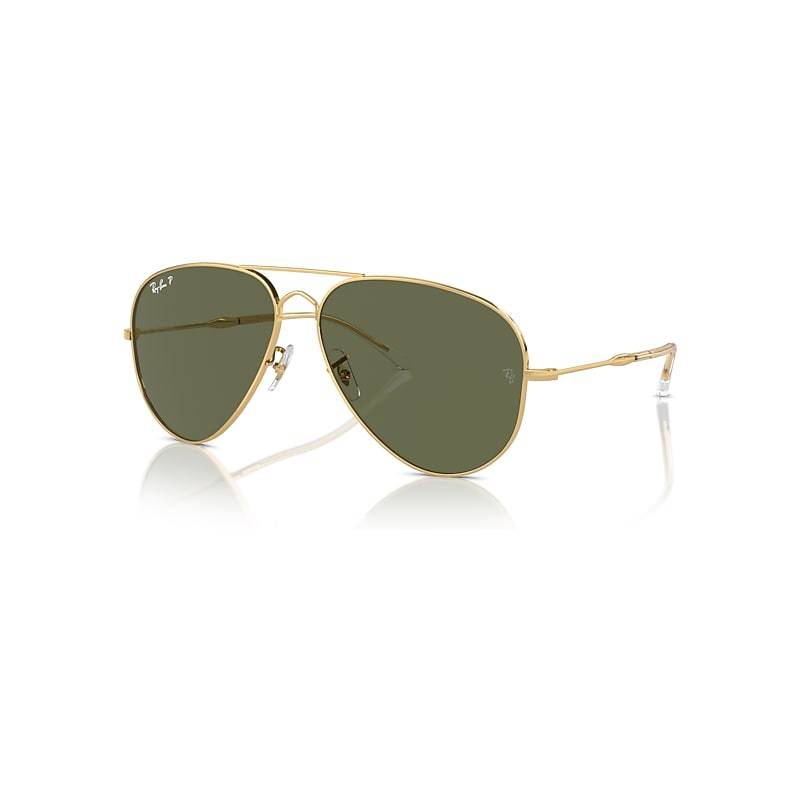 Ray-Ban OLD AVIATOR Solglasögon Arista guld Montura Grön Lentes polariserade 62-14