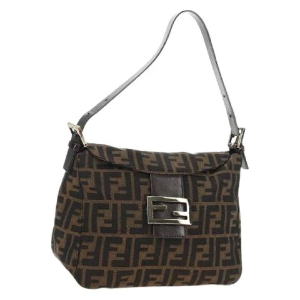 Fendi Vintage Pre-owned Zucca Canvas Skuldertaske - Vintage - Dame - Brun - ONE SIZE - Uld