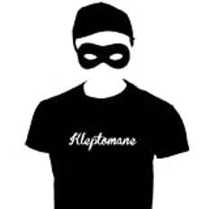 KLEPTOMANE tärnad kostym enhörning set mask t-shirt keps svart gr.XXL